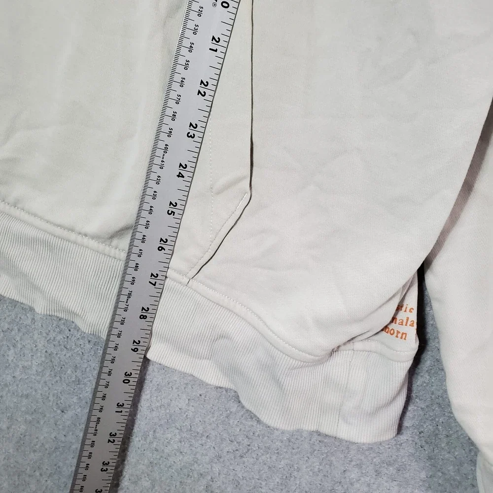 The North Face Men Sweatshirt Large‎ Cream Himalayan Bottle Source Hoodie Logo